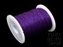1mm Royal Purple Waxed Cotton Cord Roll - 100 Yards